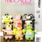 McCall's M6807 Stuffed Animals Bee Chicken Frog Dog Sheep Pig Sewing Pattern