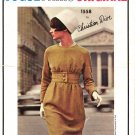 Vogue 1558 Vintage 1960s Mod Style One Piece Dress Gres Designer Sewing Pattern 14