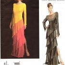 Vogue V2799 Tiered Asymmetrical Evening Dress Tom and Linda Platt Designer Sewing Pattern 18-22