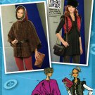 Simplicity 1775 Project Runway Inspired Cape Fur Vest Hat Hood Bag Clutch Sewing Pattern