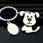 Cute Dog Keychain Keyring Silver Metal Charm Pendant Purse Key Chain