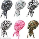 6 Pc Cotton Skull Cap Biker Motorcycle Diamond Plate, Multi-Color - GFSKULL5