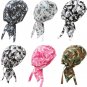 6 Pc Cotton Skull Cap Biker Motorcycle Diamond Plate, Multi-Color - GFSKULL5