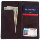 Leather Brown Passport Case Embassy Solid Genuine Smart & Compact Travel