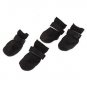 Breathable Mesh Style Nylon fastener tape Boots for Dogs (XS-L, Black) 4 pack