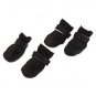 Breathable Mesh Style Nylon fastener tape Boots for Dogs (XS-L, Black) 4 pack