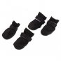 Breathable Mesh Style Nylon fastener tape Boots for Dogs (XS-L, Black) 4 pack