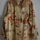 Beautiful Woman's Coldwater Creek Flowered Pocketed Jacket 2XL Lightweight Soft