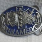 PARAMEDIC Pewter and Enamel C+J Belt Buckle Vintage 1986 Ships Free  Great Gift