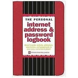The Personal Internet Address & Password Book In Red Great Stocking Stuffer