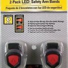 2 LED Reflective Arm Bands for Safety Running Biking Prepping Camping