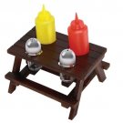 Summer Sizzle Picnic Table Condiment Set for Ketchup and Mustard