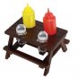 Summer Sizzle Picnic Table Condiment Set for Ketchup and Mustard