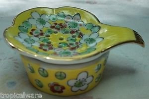 Beautiful Tea Bag Holder Rest & Matching Drain Dish Wonderful Gift a Tea Lover