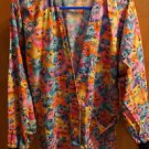 Laurel Birch Jacket Scrub V Neck with Bunched Back with Tie & Front Pockets