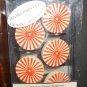 Ceramic Resin Shower Curtain Hook Orange Starburst Silver Hooks Carnation Home
