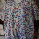 Colorful Flowered Scrubs Size Medium Gently Used Free Shipping