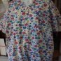 Colorful Flowered Scrubs Size Medium Gently Used Free Shipping
