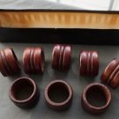 Vintage Wood Napkin Holders Set of 8 in Original Box Free Shipping