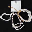 Set of 3 Sea Shells Brown Beach Rope Bracelets Adjustable