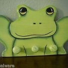 Adorable Frog Wall Sign With 3 Hooks Great for Kids Room or as Gift or for Keys