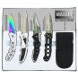 Maxam 5pc Folding Knife Set Model SKMX5  Sheath Inlcuded Gift Set