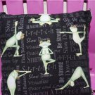 Frogs Doing Yoga Throw Pillow with Meditation Affirmations  Size 12 x 12 USA