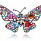 Crystal Rhinestone Butterfly Pin Brooch - Colorful