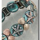 ANTIQUE BLUE STARFISH STACKED BRACELET