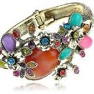 Antique-Inspired Golden Flower Cluster Bracelet