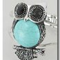 ANTIQUE OWL SEMI PRECIOUS GEMSTONE BRACELET