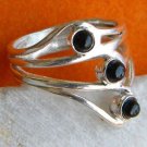 Pure 925 Sterling Silver Solid Ring with Black Onyx Custom Size 6-12 (US)