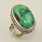 Pure 925 Sterling Silver Solid Ring Studded with Turquoise Size 6 to 12 (US)
