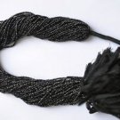 Fine AAA Quality 2 mm Micro Faceted Black Spinel Rondelle Beads 13" - 5 Strands