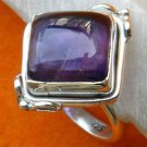Pure 925 Sterling Silver Handmade Fancy Ring with Amethyst Custom Size 6-12 (US)