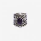 Pure .925 Sterling Silver Solid Ring with Amethyst Custom Size 6 to 12 (US)