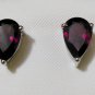 Pure .925 Sterling Silver Solid Studs Earrings Studded with Rhodolite Garnet