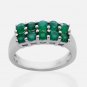 Stunning Pure 925 Sterling Silver Solid Ring with Green Onyx Size 7.0 (US)