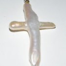 Exclusive Natural Fresh Water Pearl Cross Pendant Wt.: Cts 20.55 Size 45 x 28 mm