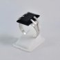 Pure 92.5 Sterling Silver Solid Designer Ring with Black Onyx Size: US 7