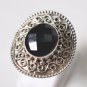 Pure 925 Sterling Solid Silver Ring Studded with Black Onyx Size 6 to 12 (US)