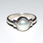 Pure 925 Sterling Solid Silver Ring with Fresh Water Pearl Size 5 to 14 (US)