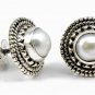 Pure 925 Sterling Silver Solid Stud Earrings Studded with Fresh Water Pearl