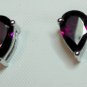 Pure 925 Sterling Silver Solid Studs Earrings Studded with Rhodolite Garnet