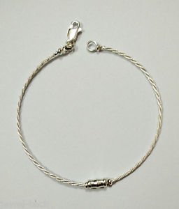 Pure Solid Silver Super Fine Classic Bracelet for Women Length: 7.25 Inches