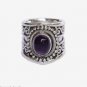 Pure 925 Sterling Solid Silver Ring with Genuine Amethyst Custom US Size 6 to 12