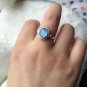 Pure 925 Sterling Solid Silver Ring with Rainbow Moonstone All US Sizes 4 to 13