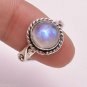 Pure 925 Sterling Solid Silver Ring with Rainbow Moonstone All US Sizes 5 to 13