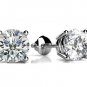 Pure 925 Sterling Solid Silver AAA CZ Round Classic Sparkling Stud Earrings