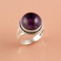 Pure 925 Sterling Solid Silver Ring with Genuine Amethyst All US Sizes 4 to 14
